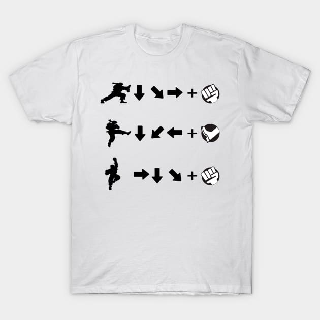 Street Fighter Moves - Ryu T-Shirt by GuiNRedS